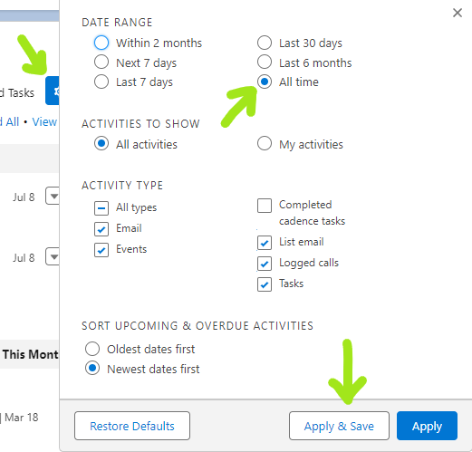 I can’t see my Opportunity’s meetings in&nbsp;Salesforce!!